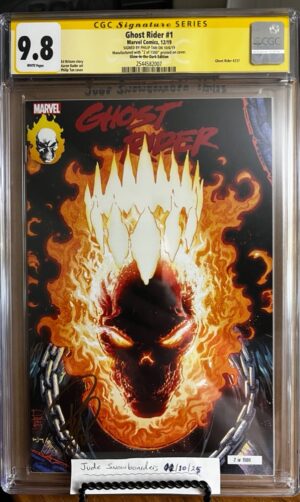 Ghost Rider #1 9.8 CGC SS Signed by Philip Tan (Vol 8). KEY: Glow-in-the-dark edition!