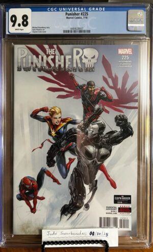 Punisher #225 9.8 CGC KEY: Clayton Crain cover!