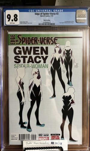 Edge of Spider-Verse #2 9.8 CGC THIRD Print!  KEY: 1st app of Spider-Gwen, Gwen Stacy!