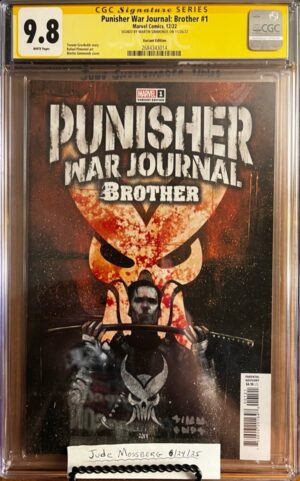 Punisher War Journal: Brother #1 Variant 9.8 CGC SS Signed by Martin Simmonds!