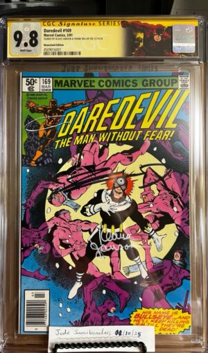 Daredevil #169 NEWSSTAND 9.8 CGC SS Signed by Frank Miller & Klaus Janson! KEY: 2nd app of Elektra!