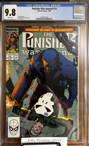 Punisher War Journal #13 9.8 CGC!  HTF Jim Lee cover