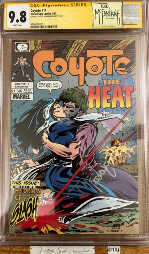 Coyote #11 9.8 CGC SS Signed by Tod McFarlane. KEY: 1st interior art by Todd McFarlane!