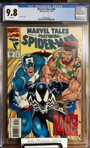 Marvel Tales #280 9.8 CGC Ron Lim/Sam De la Rosa cover, Hercules/Captain America