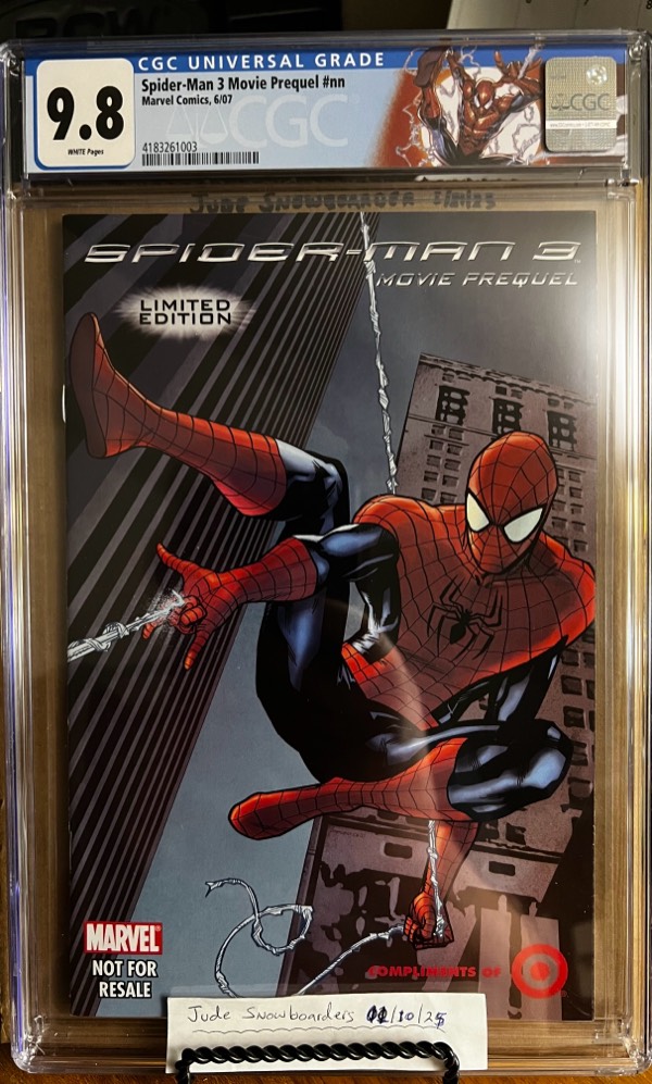 Spider-Man 3 Movie Prequel #nn 9.8 CGC Target Stores promotional/Only copy in the world!!!