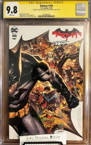 Batman #100 9.8 CGC SS 2X Signed by Jorge Jimenez & James Tynion IV. KEY: 1st cameo app of Ghost-Maker