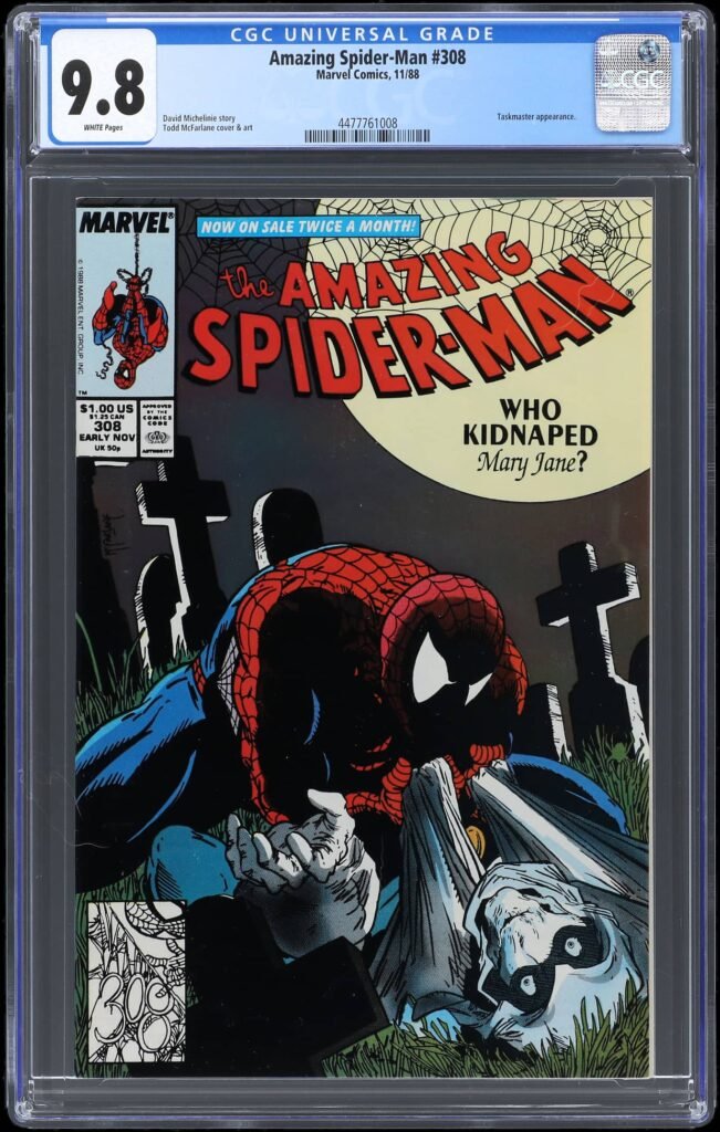 Amazing Spider-Man #308 9.8 CGC KEY: Todd McFarlane featuring Spider-Man versus Taskmaster