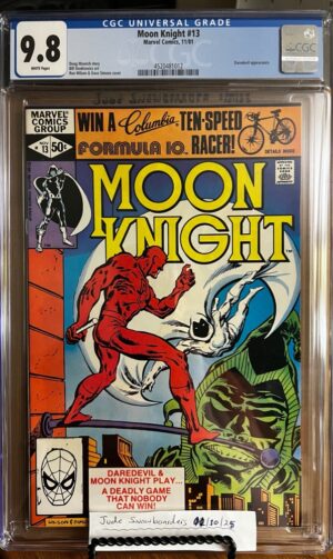 Moon Knight #13 9.8 CGC KEY: 1st battle of Moon Knight versus Daredevil