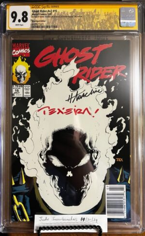 Ghost Rider #15 NEWSSTAND 9.8 CGC SS 2X Signed by Mark Texeira & Howard Mackie!