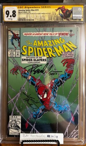 Amazing Spider-Man #373 9.8 CGC SS 2X Signed by David Michelinie & Randy Emberlin