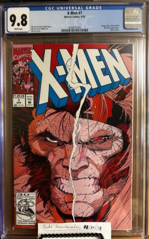 X-Men #7 9.8 CGC KEY: Classic Jim Lee Wolverine/Red Omega Cover!