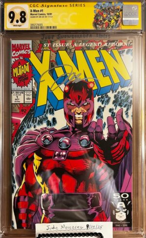 X-Men #1 Magneto Cover 9.8 CGC SS Signed by Jim Lee. KEY: Magneto Cover/Custom label!