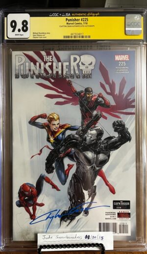 Punisher #225 9.8 CGC SS Signed by Clayton Crain!