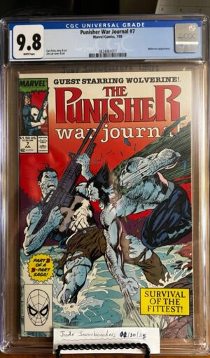 Punisher War Journal #7 9.8 CGC KEY: 1st team-up of Punisher and Wolverine!
