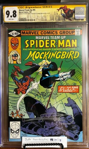 Marvel Team-Up #95 9.8 CGC SS 2X Signed by Steven Grant & Frank Miller!!! KEY: 1st app Mockingbird!