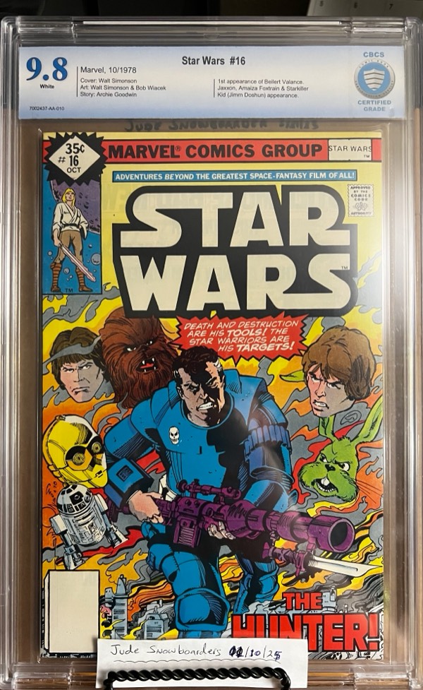 Star Wars #16 Whitman 9.8 CBCS! KEY: 1st app of The Hunter, Beilert Valance!