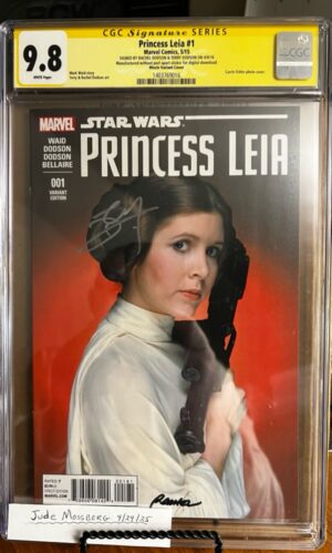 Princess Leia #1 9.8 CGC (Movie Variant) SS 2X Signed by Rachel Dodson & Terry Dodson! 1:15