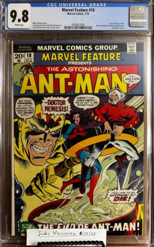 Marvel Feature #10 9.8 CGC (Vol 1) KEY: Last Ant-Man in title. 1st published cover by P. Craig Russell