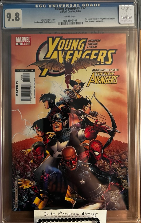 Young Avengers #12 9.8 CGC KEY: 1st time Kate Bishop is referred to as Hawkeye by Jessica Jones!