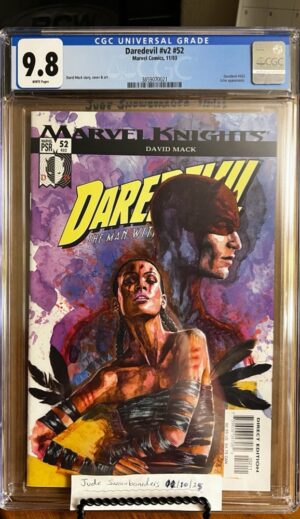 Daredevil #52 9.8 CGC KEY: Origin of Echo, which begins in #51 and runs through #55!