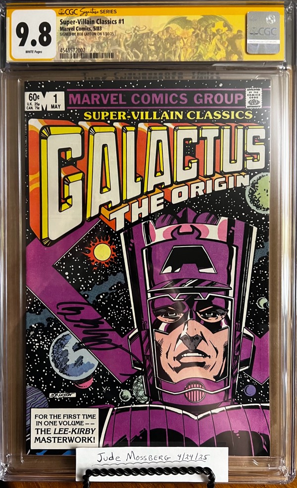 Super-Villain Classics #1 9.8 CGC SS Signed by Bob Layton!! KEY:Origin of Galactus
