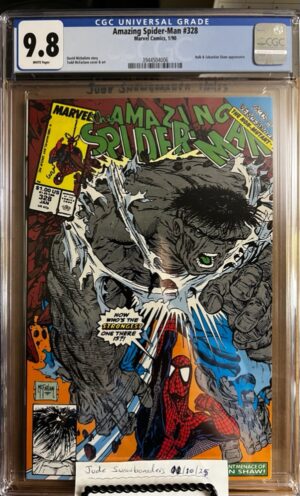 Amazing Spider-Man #328 9.8 CGC Key: Classic/Final ASM cover art by Todd McFarlane