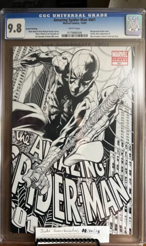 Amazing Spider-Man #601 9.8 CGC 2nd Print Sketch HTF