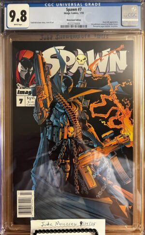 Spawn #7 9.8 CGC Newsstand KEY: The first time in Todd McFarlane's career that he forgot to sign the cover