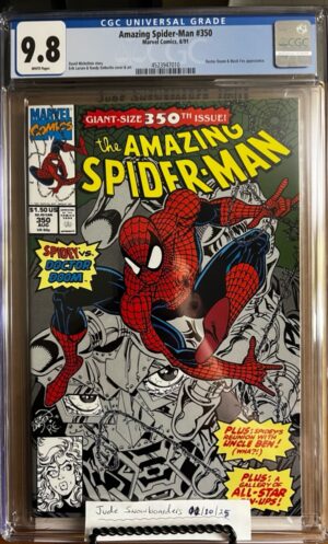 Amazing Spider-Man #350 9.8 CGC KEY: Todd McFarlane pin up!