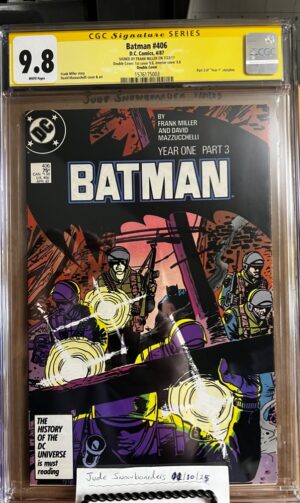 Batman #406 DOUBLE COVER!!! 9.8 CGC SS Signed by Frank Miller!
