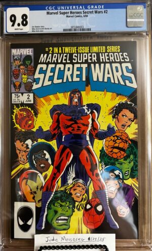 Marvel Super Heroes Secret Wars #2 9.8 CGC KEY: Cover art by Mike Zeck