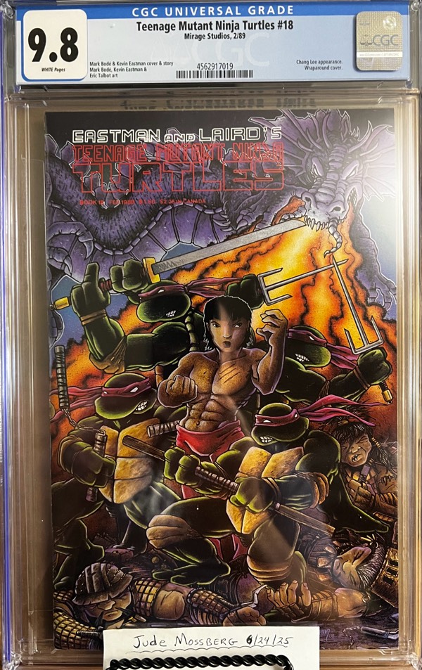 Teenage Mutant Ninja Turtles #18 9.8 CGC Wrap Around Cover