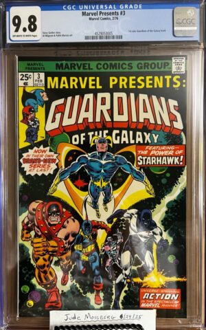Marvel Presents #3 9.8 CGC KEY: Solo stories featuring the Guardians of the Galaxy begin!