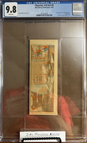 Cheerios 3-D #V3 #5 9.8 CGC 1954 KEY: - #5 of 8 in Set 3 of 1954 Cheerios 3-D Giveaways!