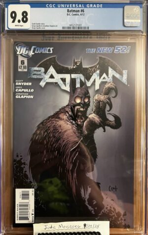 Batman #6 9.8 CGC KEY: 1st full team app of The Court of Owls