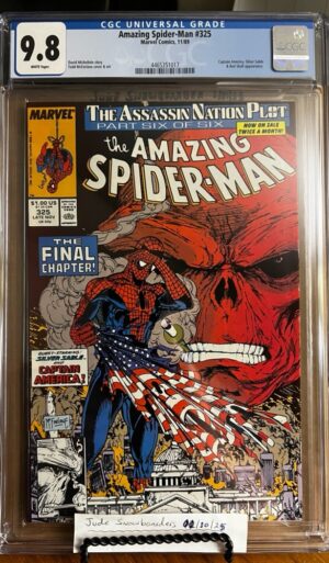 Amazing Spider-Man #325 9.8 CGC KEY: Cover art by Todd McFarlane featuring the Red Skull