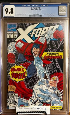 X-Force #10 9.8 CGC KEY: 1st team app of the Externals, a group of immortals