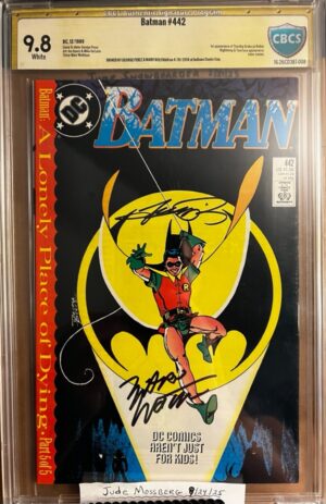 Batman #442 9.8 CBCS SS Signed by George Perez & Marv Wolfman. KEY: 1st app of Tim Drake in the classic Robin costume
