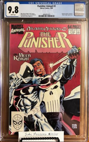 Punisher Annual #2 9.8 CGC KEY: 1st battle of Punisher versus Moon Knight!