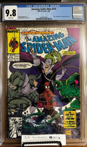 Amazing Spider-Man #319 9.8 CGC KEY: bTodd McFarlane Cover