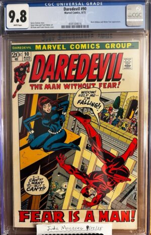 Daredevil #90 9.8 CGC KEY: HTF 1972 White Pages/Origin of Black Widow