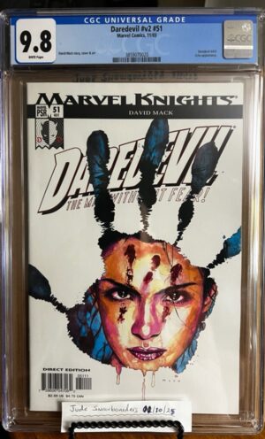 Daredevil #51 9.8 CGC KEY: Origin of Echo, specifically her connection to Daredevil!