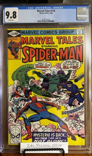 Marvel Tales #118 9.8 CGC KEY: Reprint of ASM #141: 1st app of the second Mysterio, Dan Berkhart