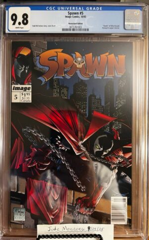 Spawn #5 9.8 CGC Newsstand KEY: 1st app of Billy Kincaid & Sherlee Johnson