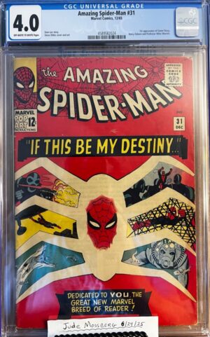 Amazing Spider-Man #31 4.0 CGC KEY: 1st app of Gwen Stacy & Harry Osborn