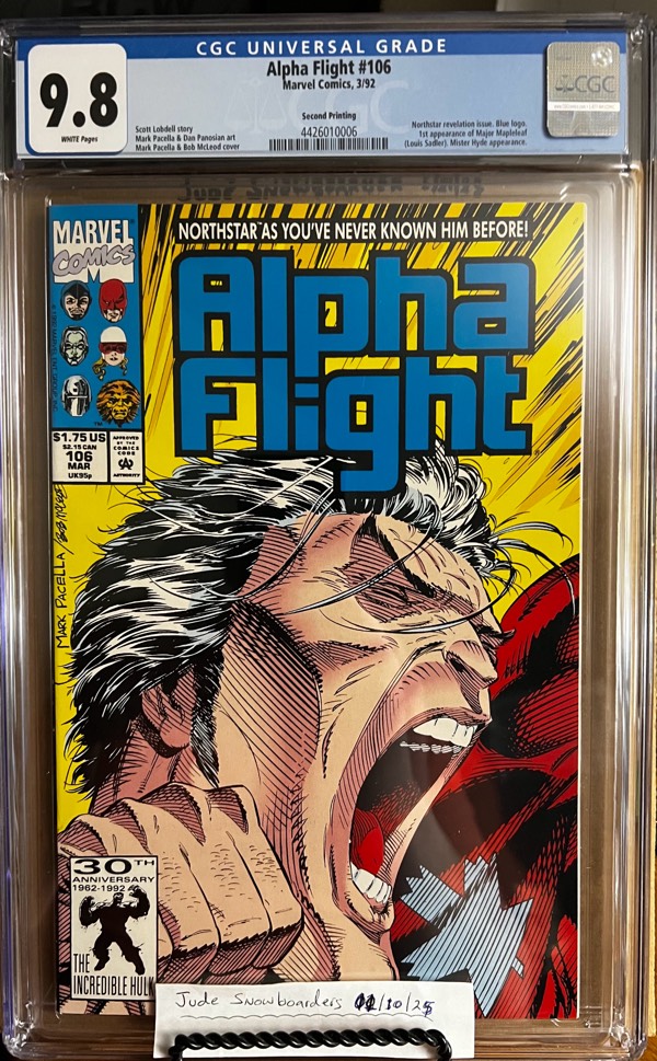 Alpha Flight #106 9.8 CGC 2nd print