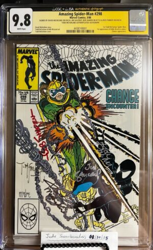 Amazing Spider-Man #298 9.8 CGC SS 5X Signed by McFarlane, Salicrup, Michelinie, Sharen, & Parker!