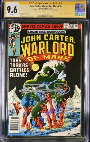 John Carter, Warlord of Mars #18 9.6 CGC SS 2X Signed by Frank Miller & Chris Claremont! Key:
- First published artwork by Frank Miller