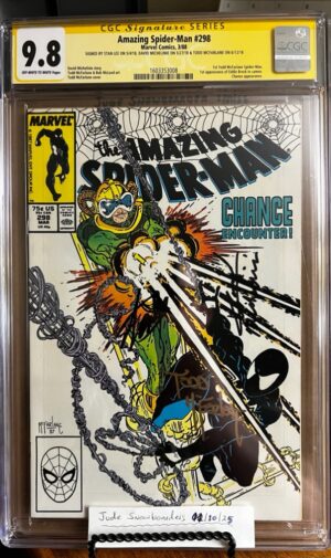 Amazing Spider-Man #298 9.8 CGC SS 3X Signed by Stan Lee, Todd McFarlane, & David Michelinie!