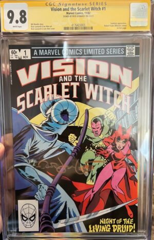 Vision and the Scarlet Witch #1 9.8 CGC SS Signed by Rick Leonardi!
